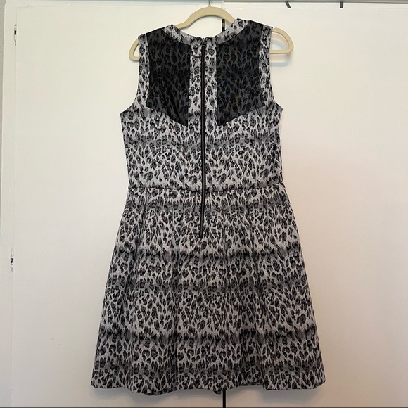 Greyscale Leopard Print A Line Dress - Picture 2 of 2